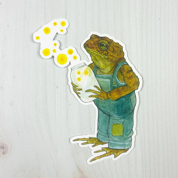 Toad with Firefly Jar Matte Vinyl Sticker and other Purchase Wholesale firefly. Free Returns & Net 60 Terms on Faire trending on Faire.
