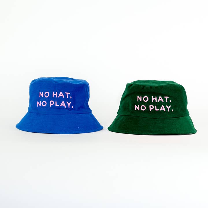 KIDS NO HAT, NO PLAY — BUCKET HAT for wholesale by Big Bite Studios