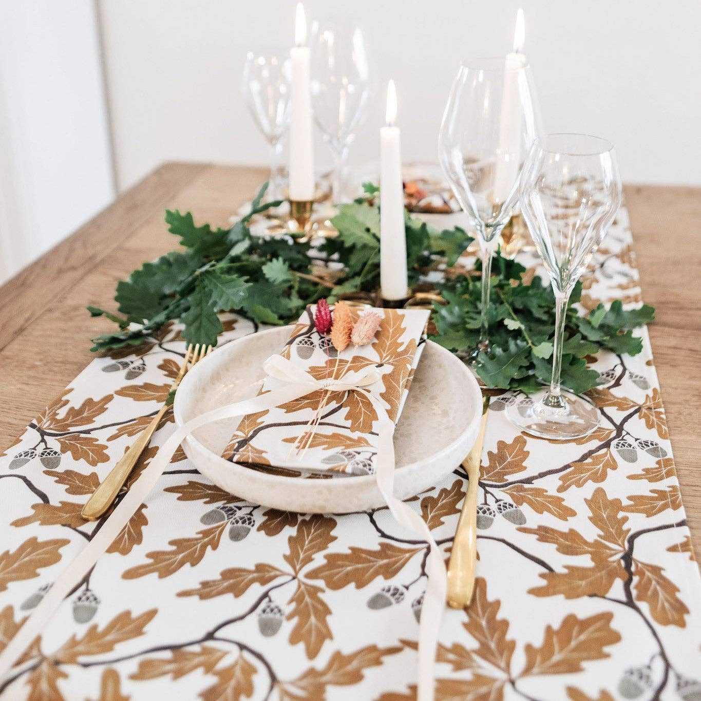 Pintail Candles | Avalon Home – wholesale Table runner – Golden Oak Table Runner0