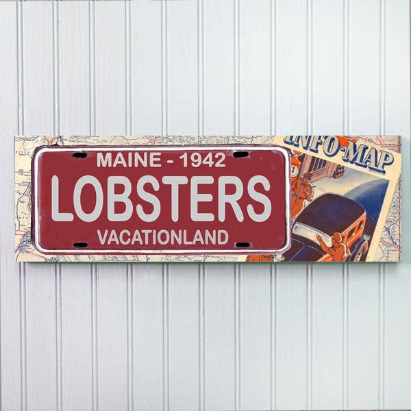 S108- Röd registreringsskylt skylt med vit text för wholesale av Paint The Town