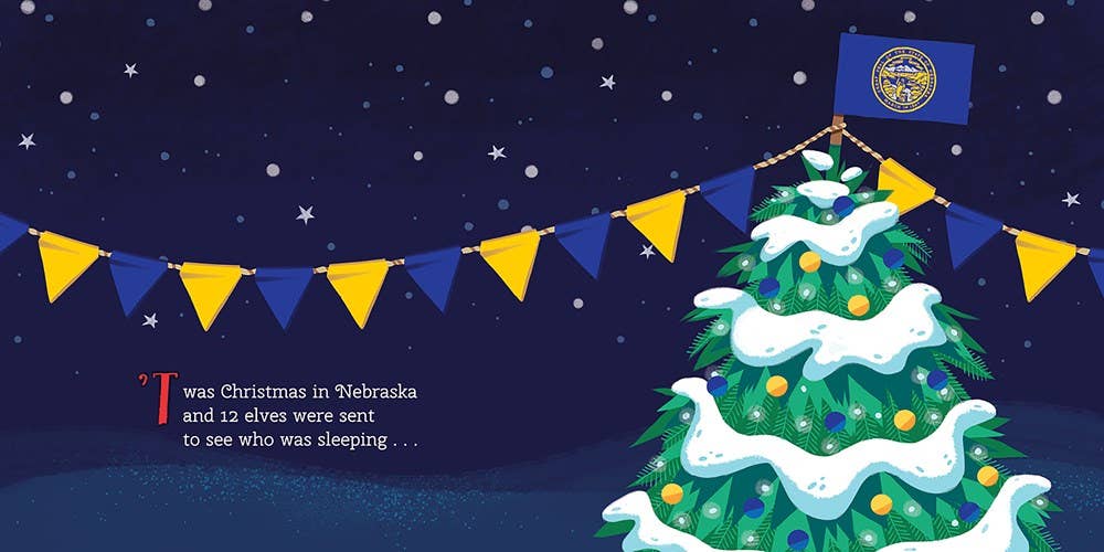 Familius, LLC - Wholesale Preschool Book (3-5) - 12 Little Elves Visit Nebraska1