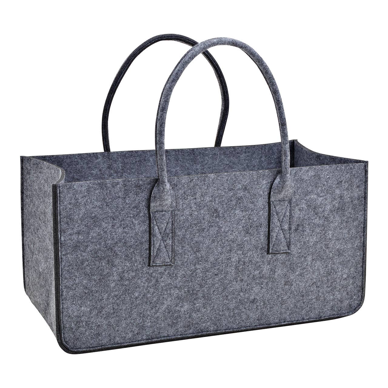 Wurm - Wholesale Gift Bag - Bag for firewood made of felt medium gray (W/H/D) 50x25x25cm0