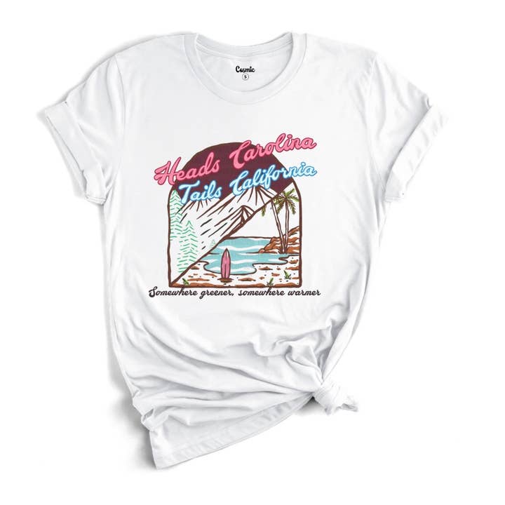 Camiseta Gráfica "Cara Carolina, Cruz California" - Boutique para venta al por mayor de Cosmic