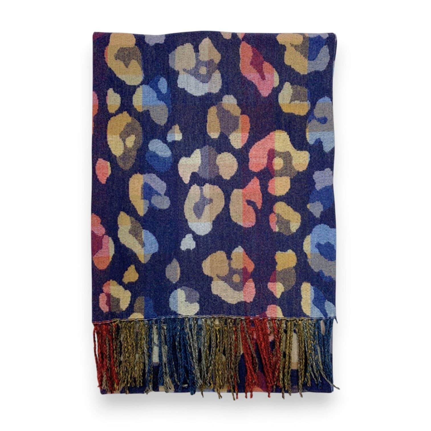 Lili Scarves (US Duty Free) - Wholesale Sjaal - Dames - Regenboog Luipaardprint Kasjmiermix Wintersjaal6