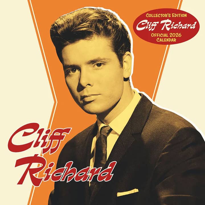 Cliff Richard 2026 Collector's Edition Record Sleeve Wall Calendar - Music for wholesale by BrownTrout Publishers