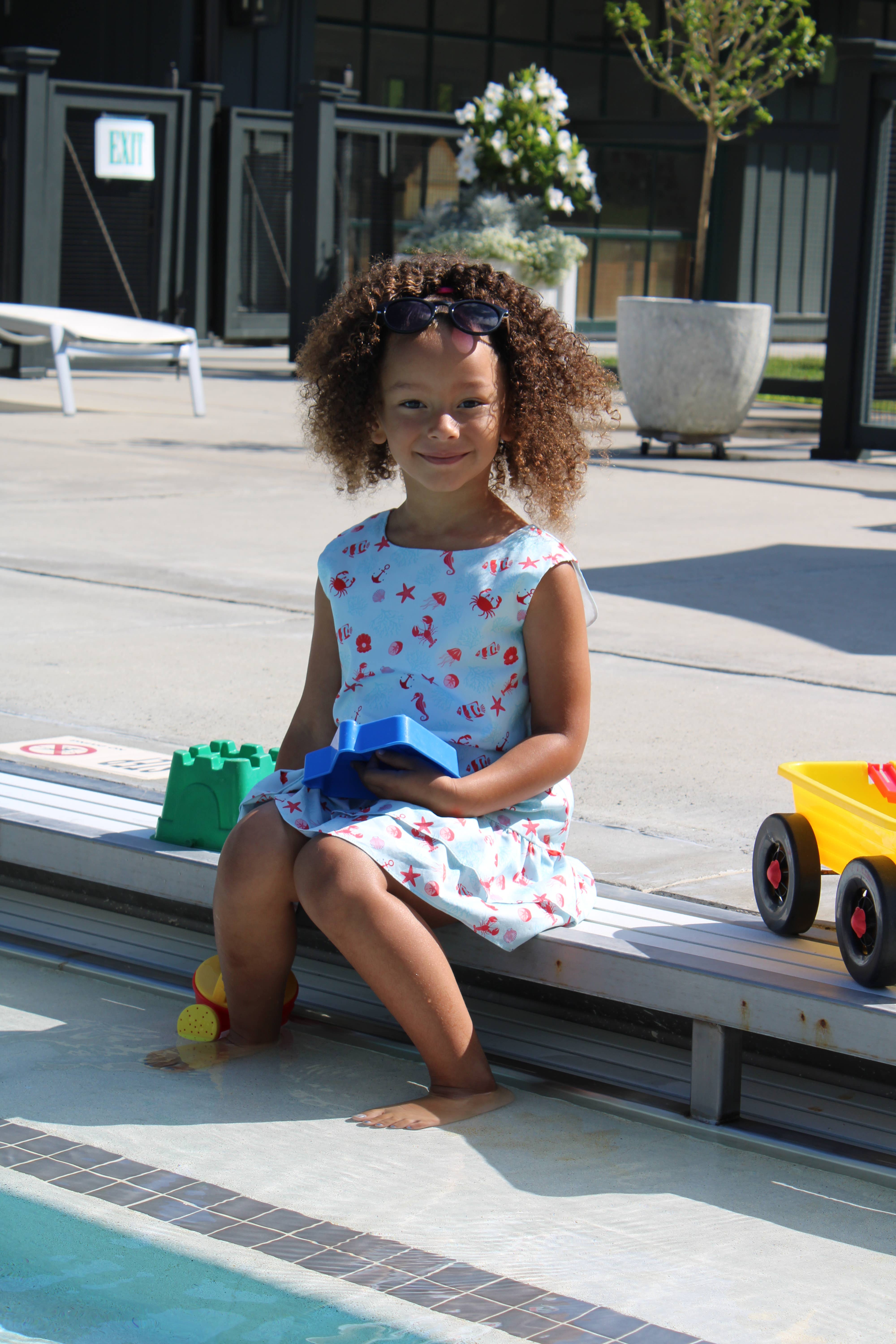 Minna - Wholesale Dress - Kids - Drop waist Dress - Summertime at the Cape Sea Creatures12