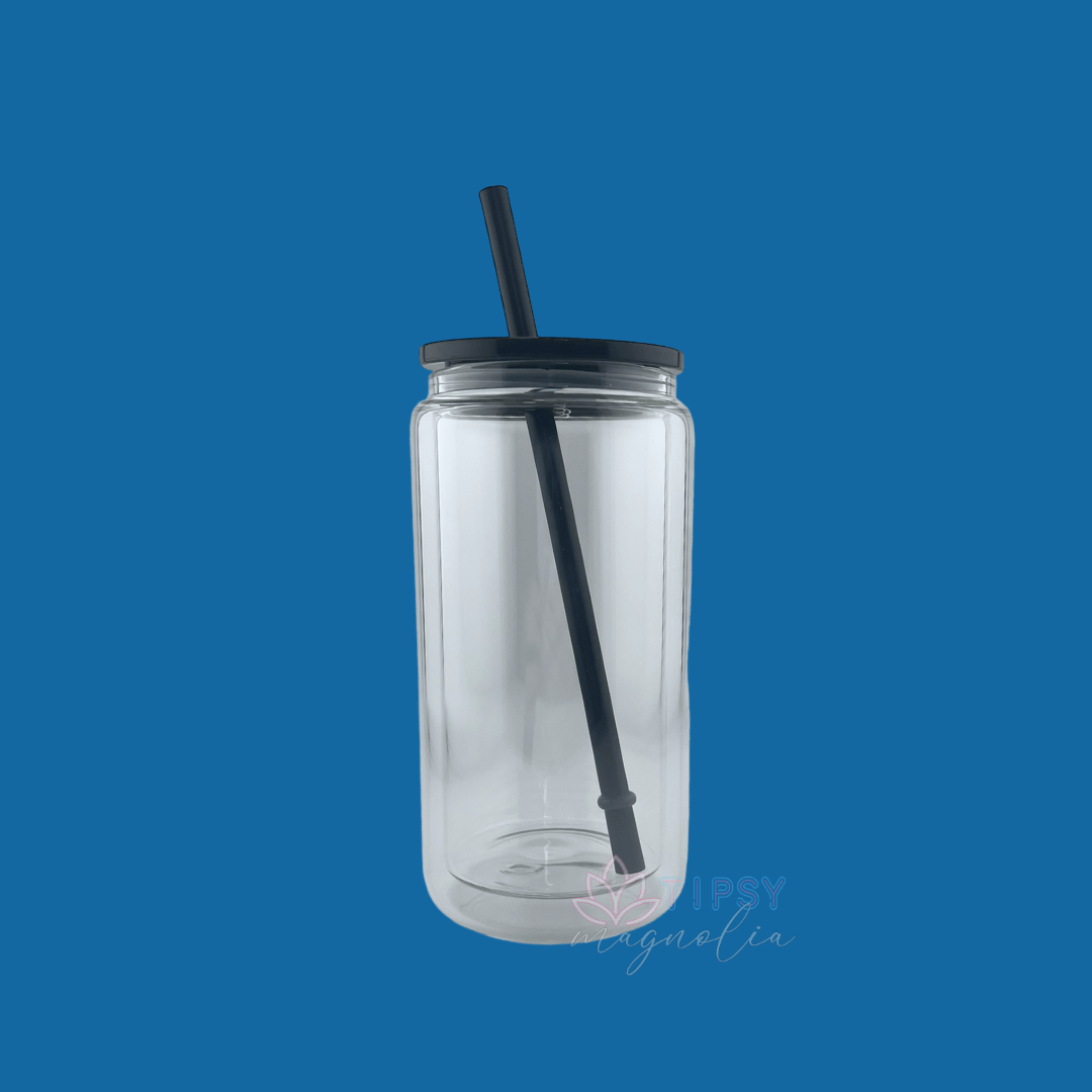 Tipsy Magnolia – Copo/caneca por atacado – Copo Globos de Vidro com Glitter Sublimável 16 oz6