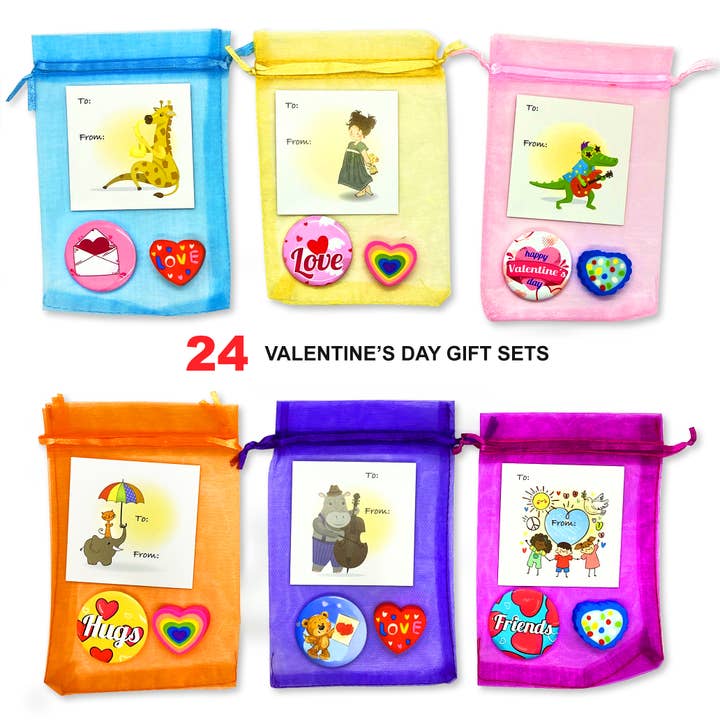 Valentine Day Party Favors Valentine Day Gift Sets 24 Pack for wholesale by TDV Homes