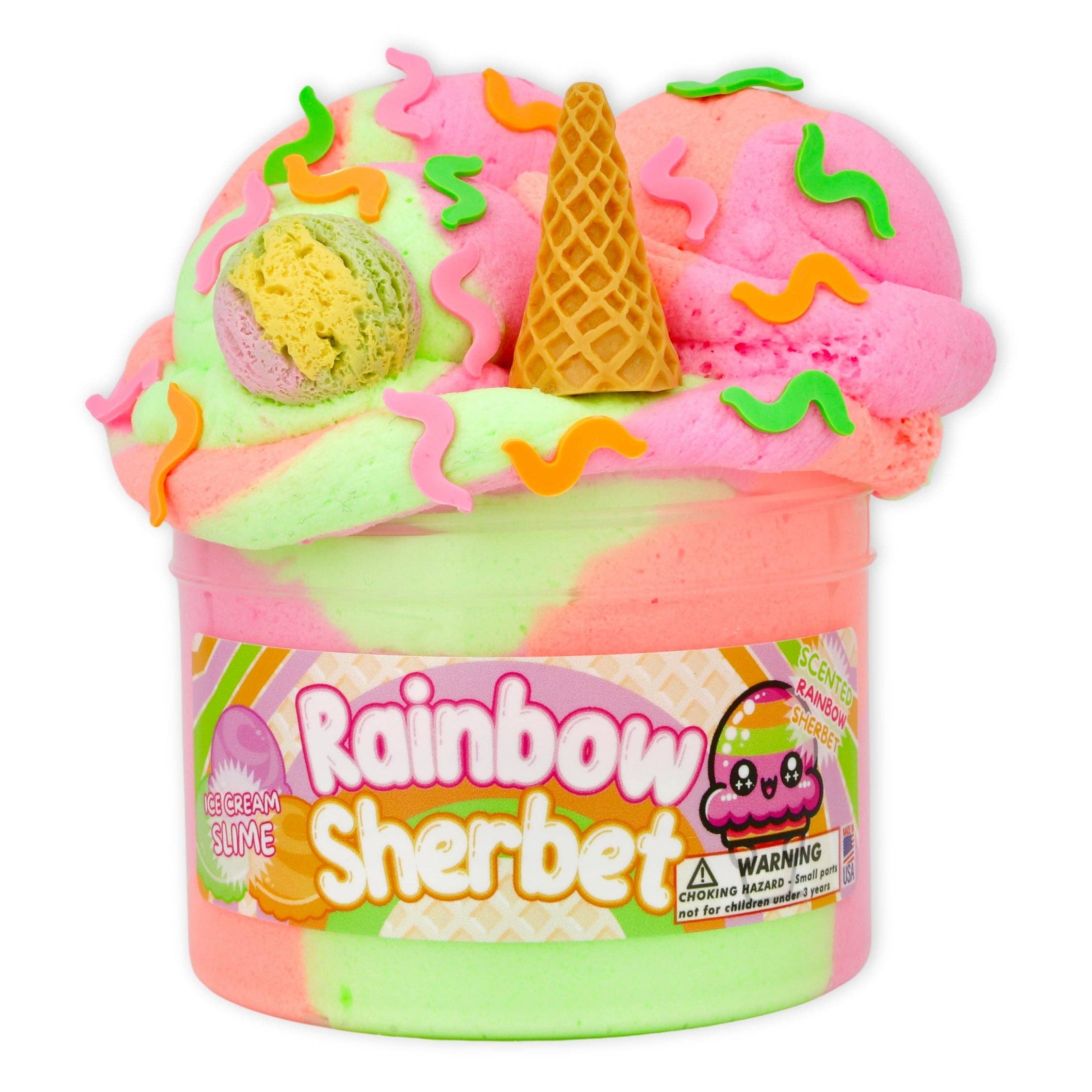 Dope Slimes - Wholesale Putty/Slime - Kids - Rainbow Sherbet - Ice-Cream Textured Slime1