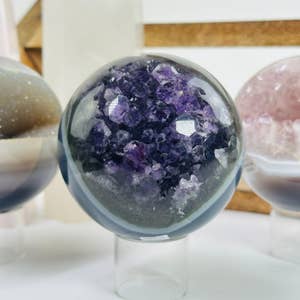 Polished Amethyst Crystal Ball