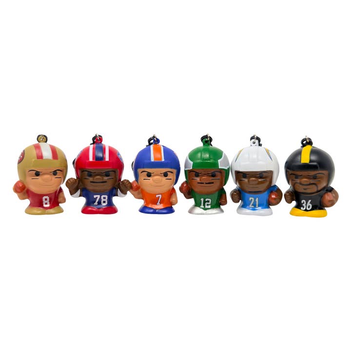Ensemble de 6 figurines NFL SqueezyMates Légendes 2026 pour la vente par Party Animal, Inc.