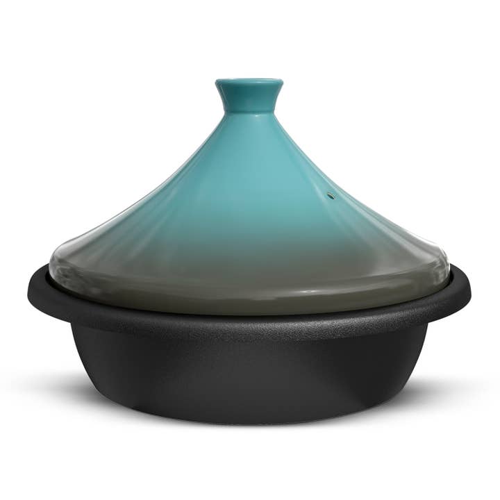 Kook - Wholesale Cooking Pot - Kook Moroccan Enameled Cast Iron Tagine, Blue, 3.3 Qt
