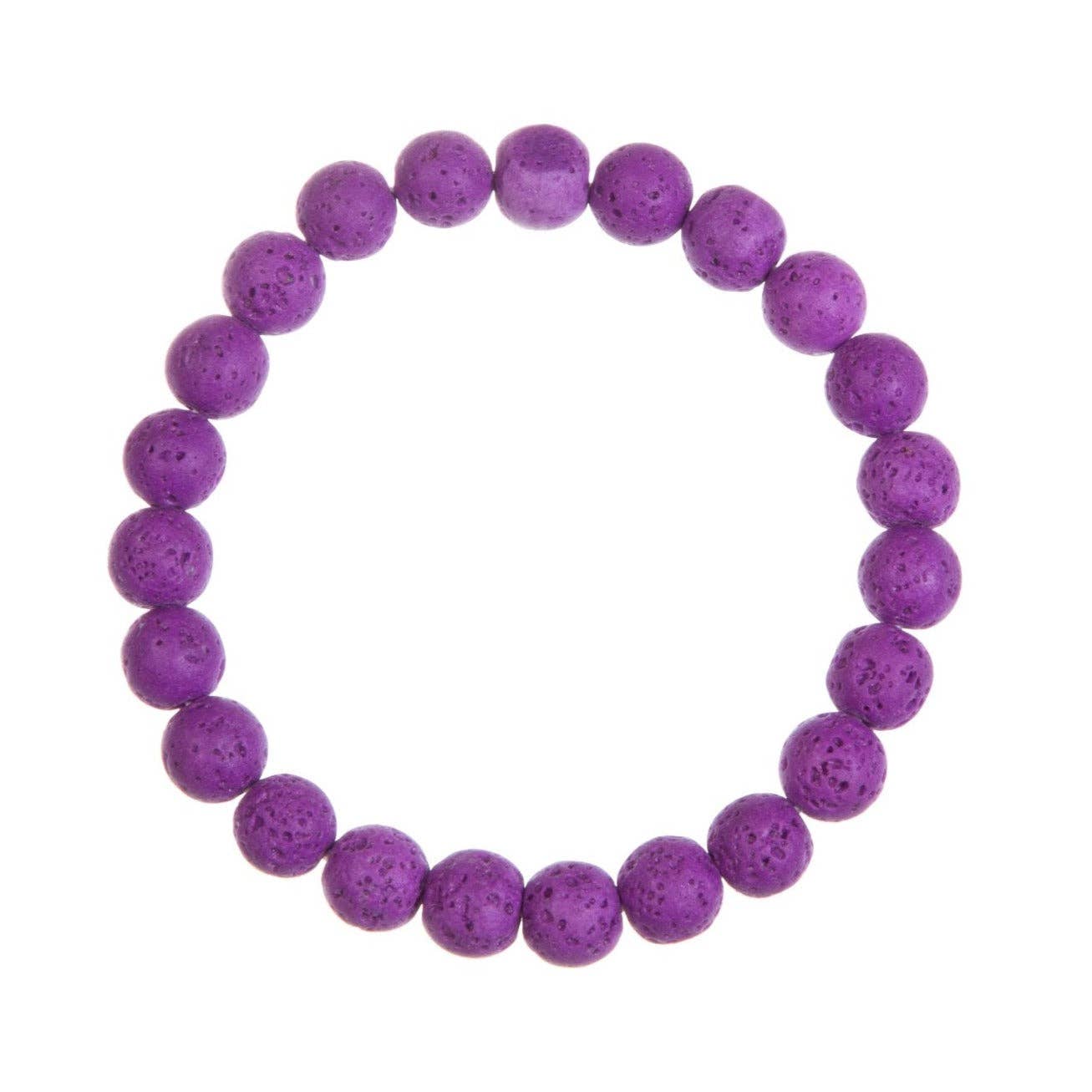 Ole - Wholesale Beaded Bracelet - Lava Stone Bead Bracelet B4044 - 8MM5