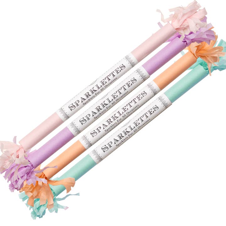 TOPS Malibu - Wholesale Sparkler - Sparklettes 8" - Pastels - Tube of 8 - Assorted Colors