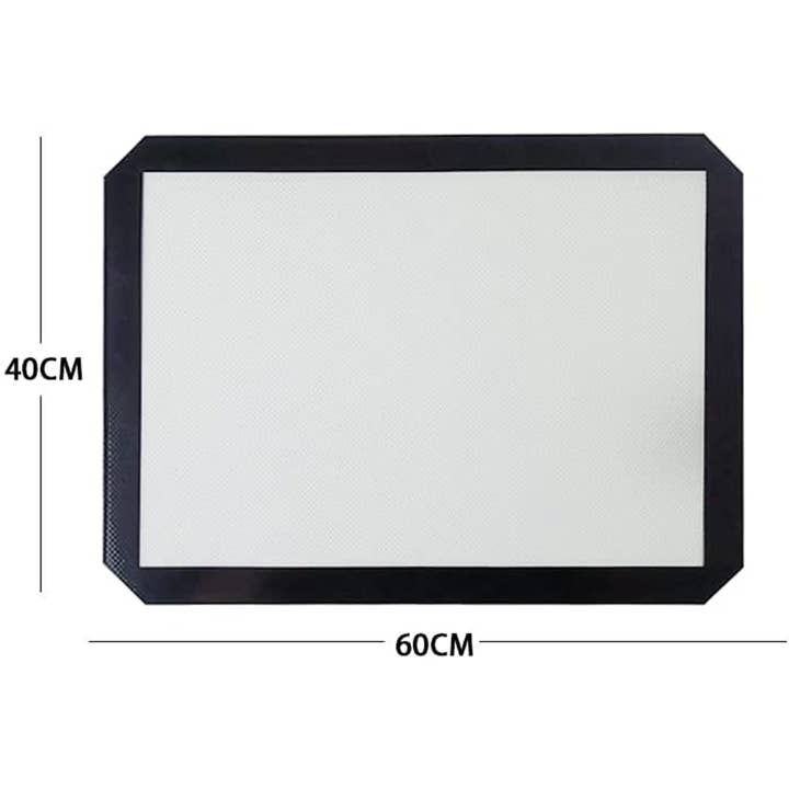 Vigor Path - Wholesale Baking Sheet/Mat - Premium Non-Stick Silicone Baking Mat Set of 2 Sheets - 15.7'x23.6'inch - Food Safe, Heat-Resistant, Reusable & Nonstick Mat for Cookie Oven, Macarons, Bread & Pastry - Black (Large)