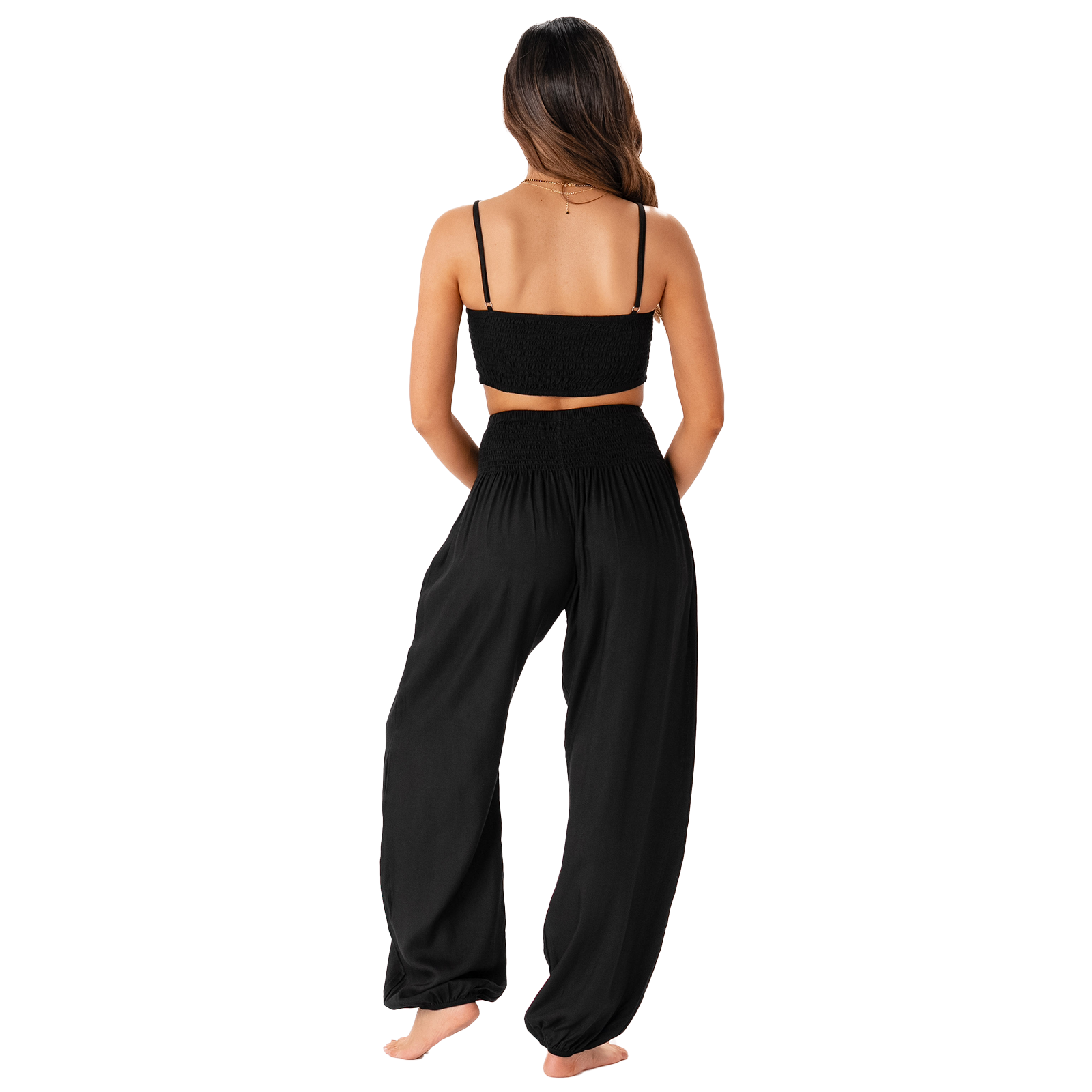 Lotus and Luna - Wholesale Pants - Women's - *BEST SELLER* Black Harem Pants with Pockets11