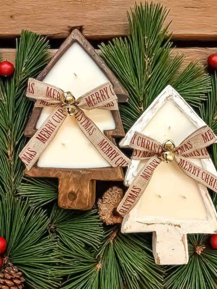*NEW* Christmas Tree Dough Bowl Soy Candles  for wholesale by Spirit Glow Home & Body Essentials