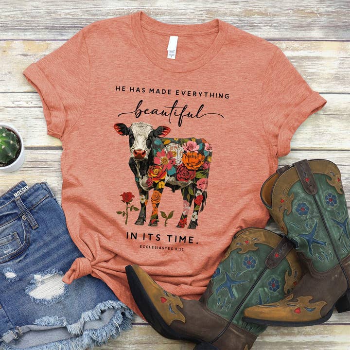 He Has Made Everything Beautiful Tee for wholesale by Love in Faith