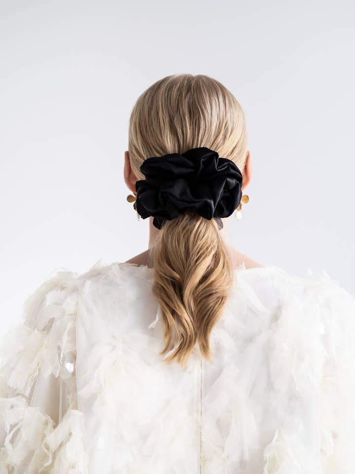 Black Scrunchie – Large for wholesale by Little Details Helsinki
