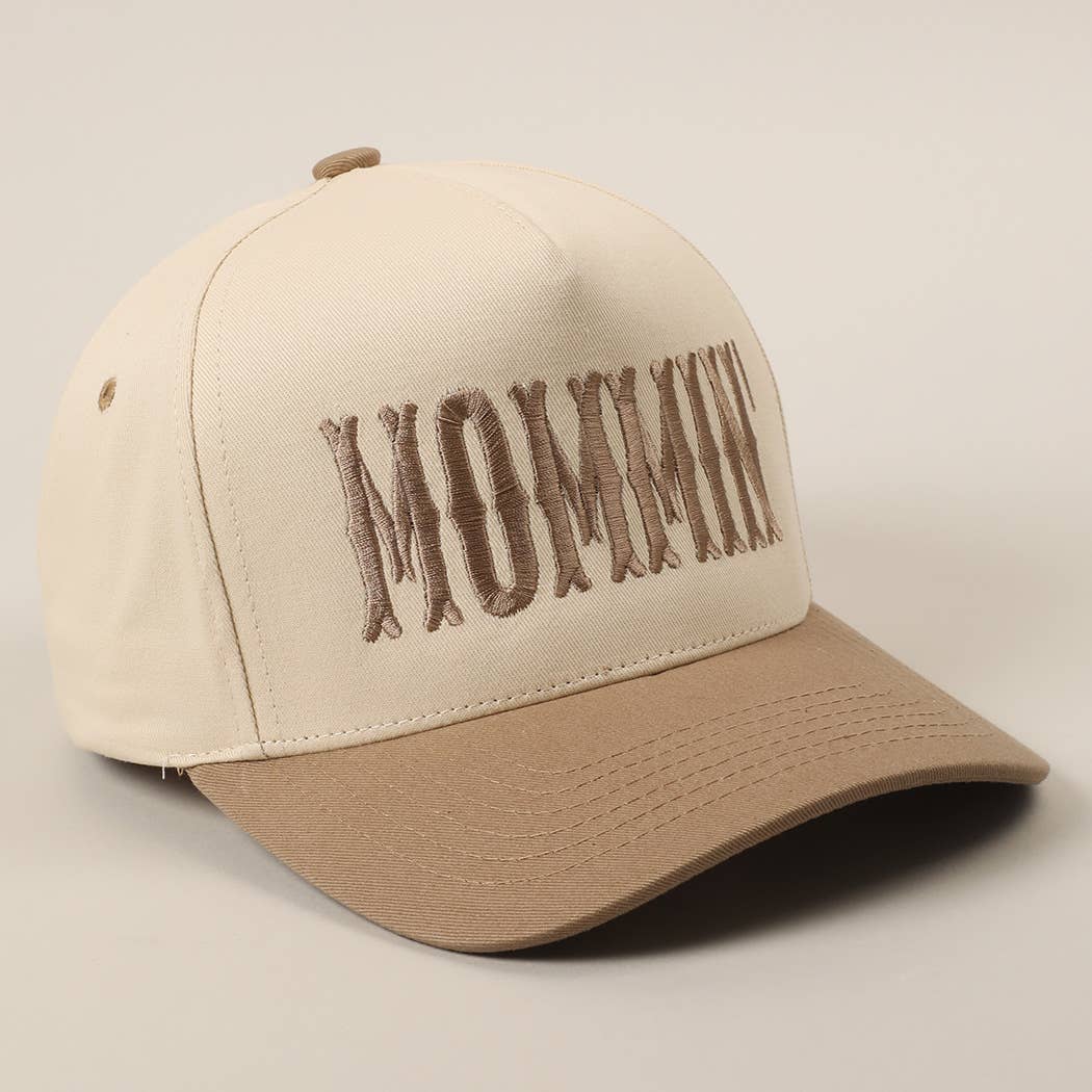 Fashion City – wholesale Trucker hat – Unisex – MOMMIN' Letter Embroidery Two-Tone Trucker Hat1