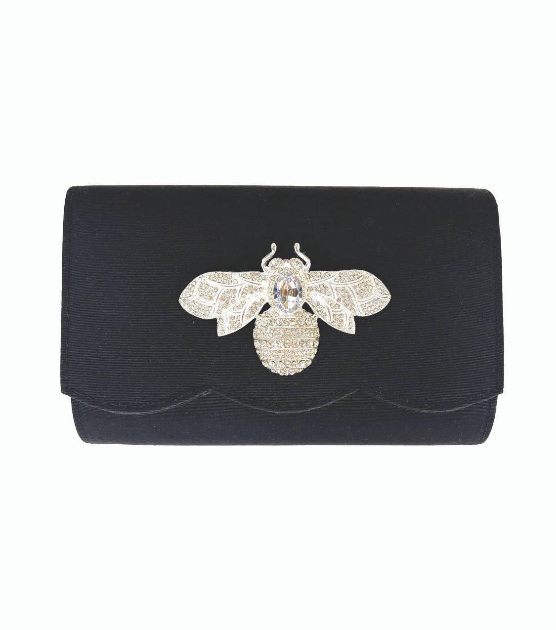 Lisi Lerch - Wholesale Clutch - Dames - Ruby Geschulpt - Faille Zwart - WS4