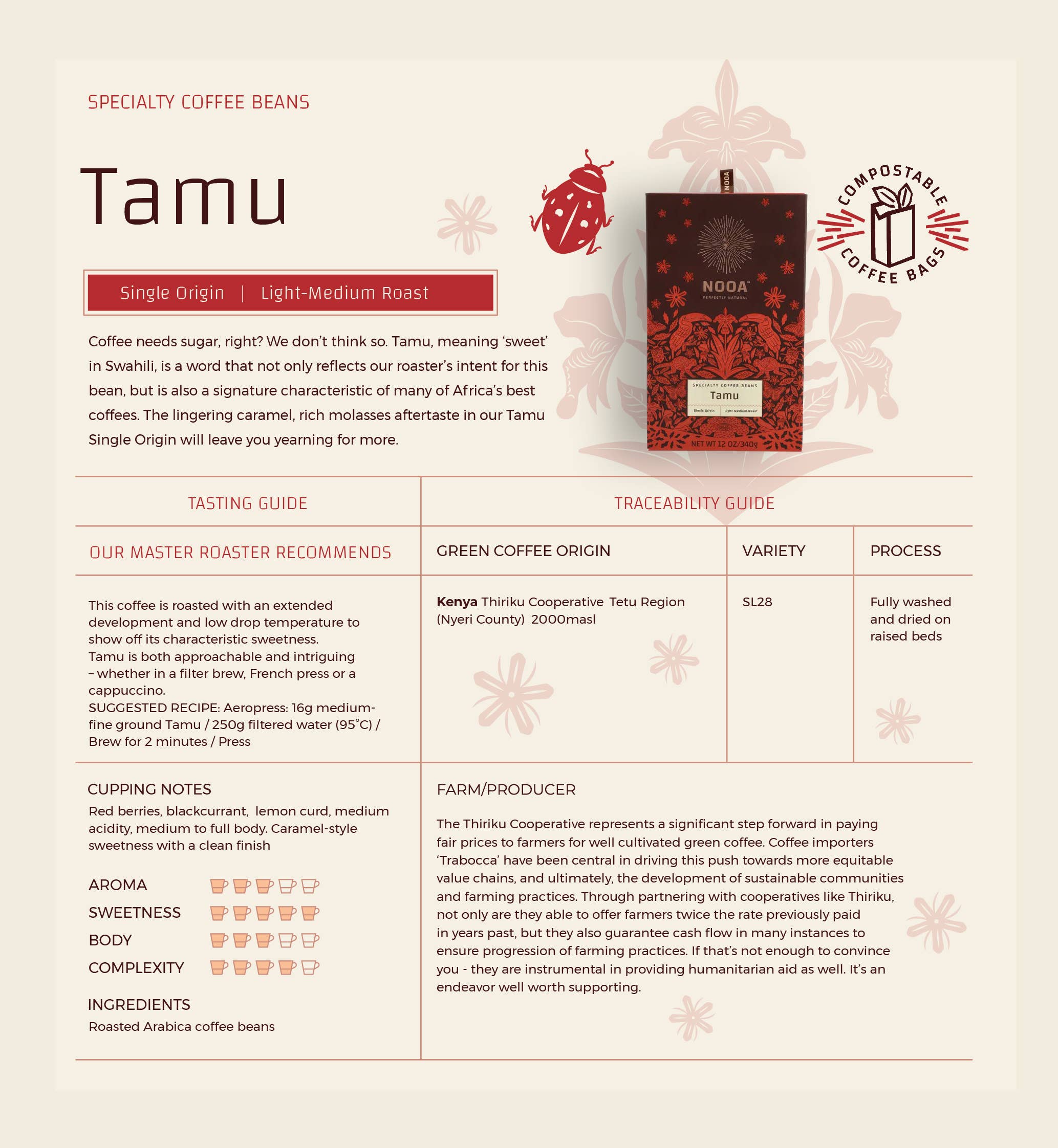 NOOA - Wholesale Coffee Beans - Tamu: Specialty Coffee Beans