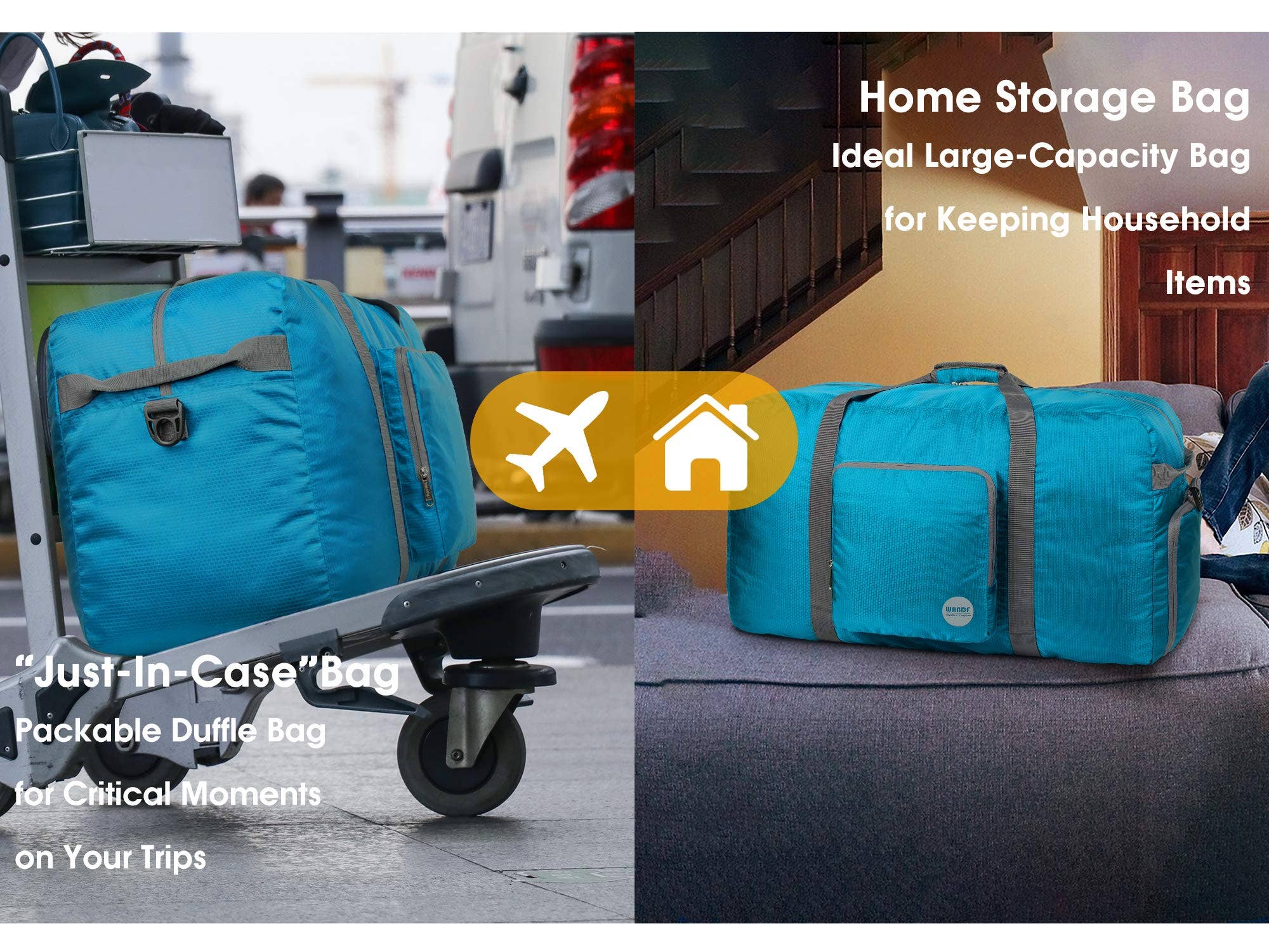 wandf - Wholesale Weekender Bag - Unisex - Large Size WANDF Duffle Bags 32 Inches (100L) Foldable Bag8