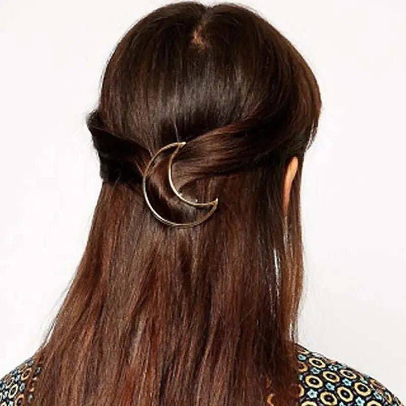 SALINA TRADING INC - Vente Pince à cheveux – femme - Barrette Lune Croissant Sorcière1
