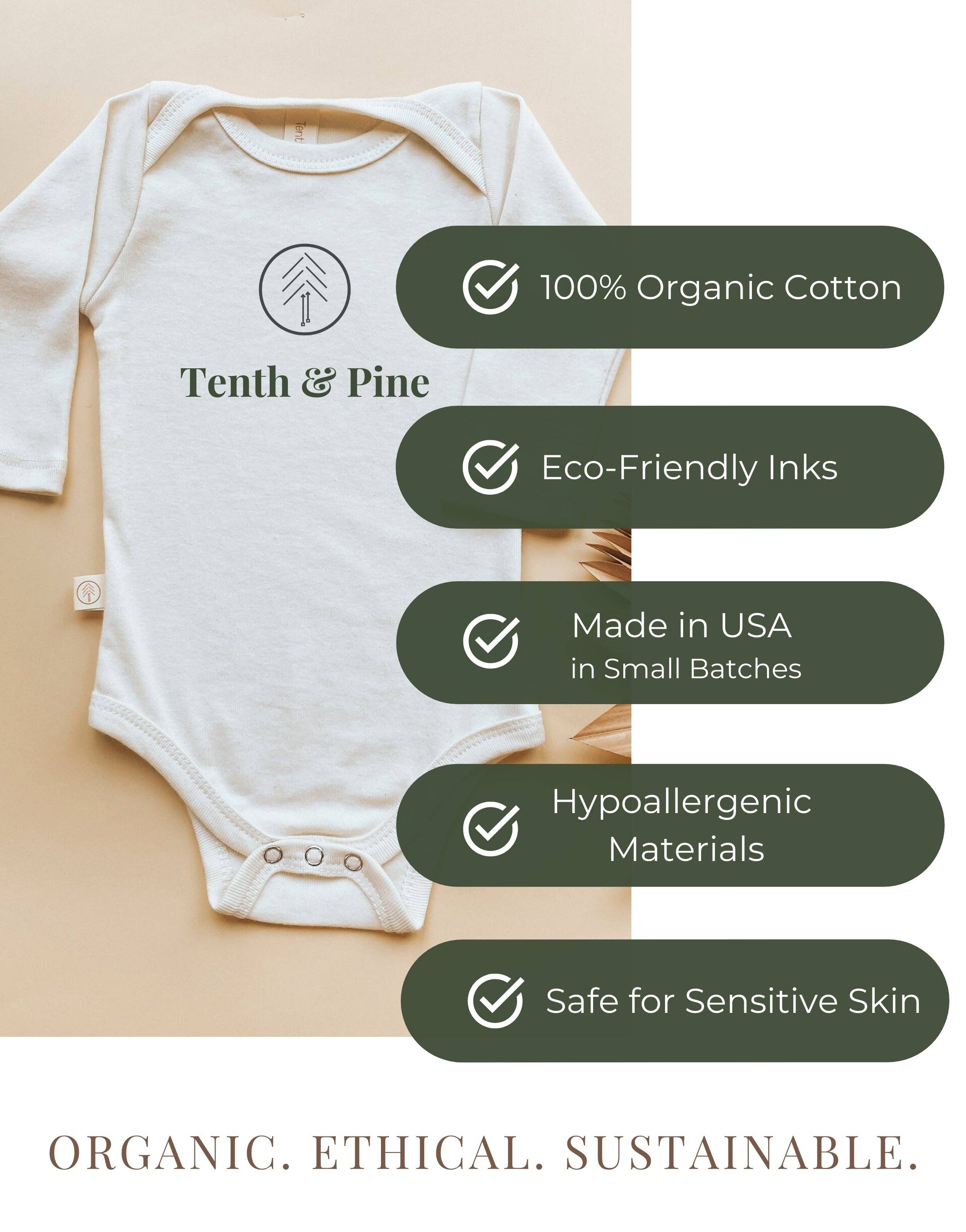 Tenth & Pine - Vente Body (sans pieds) – bébé - Body bébé biologique humain préféré de papa11