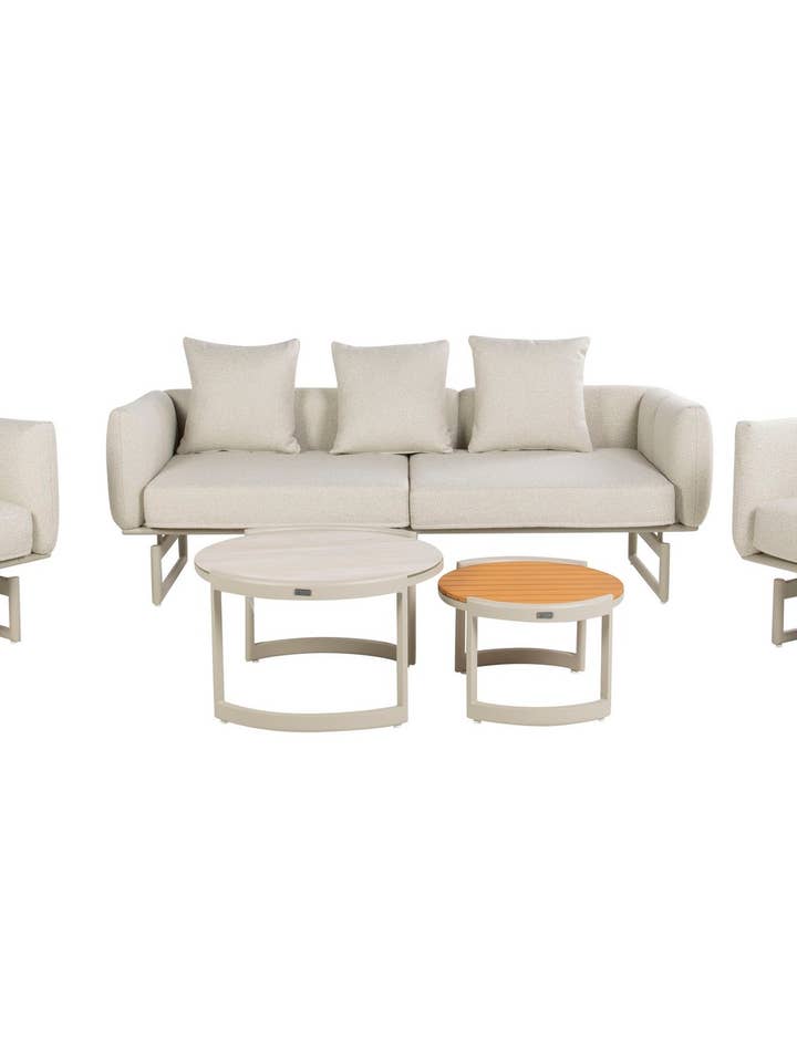 5-teiliges Gartenset aus Aluminium und Akazie für den Großhandel von Aria Outdoor - GARPE GROUP - GARCÍA PÉREZ Y CÍA S.L.