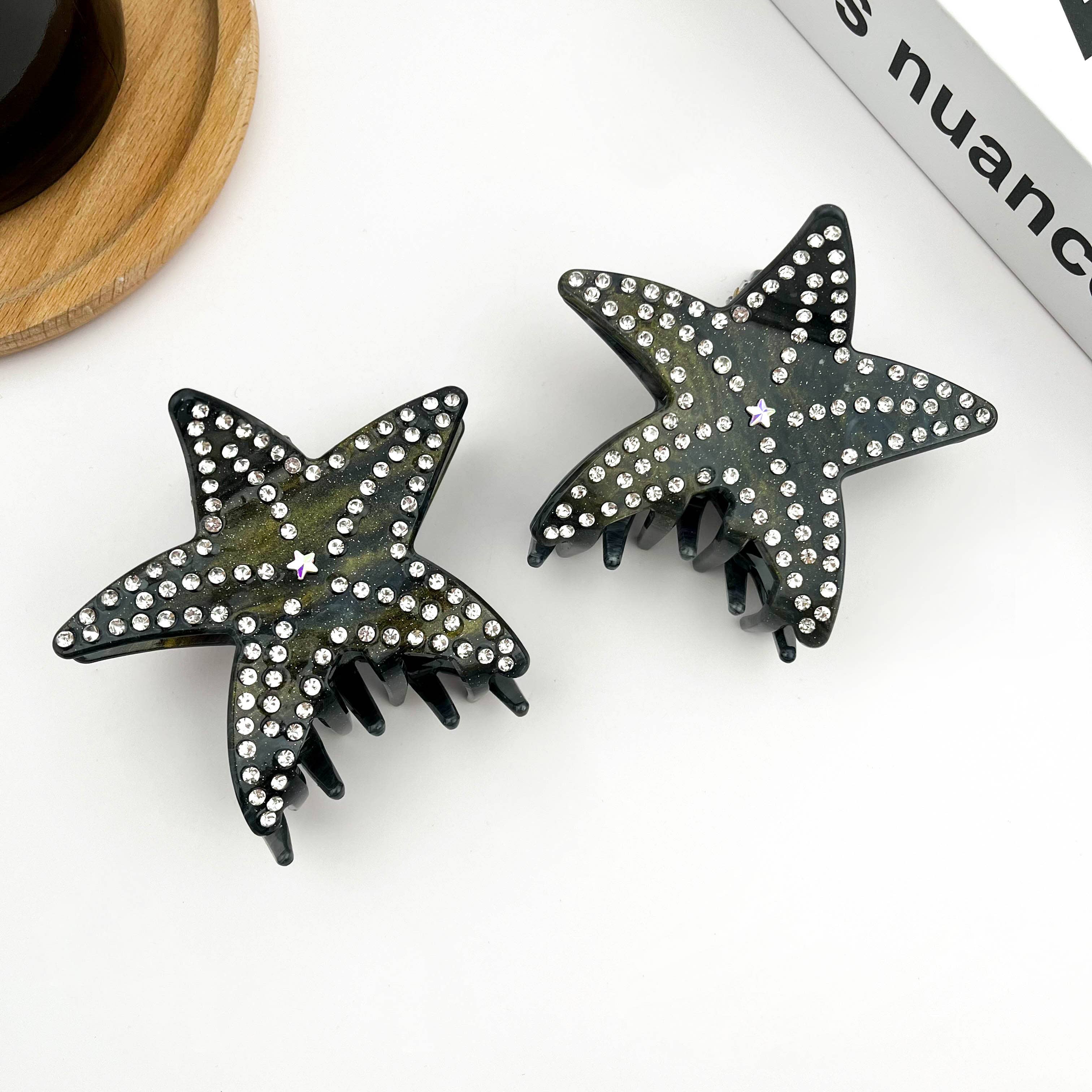 TheDivaSoap – Großhandel Haarclip – Damen – Luxus-Strass-Haarspangen aus der Ocean-Serie mit Seesternen und fünf Zacken5