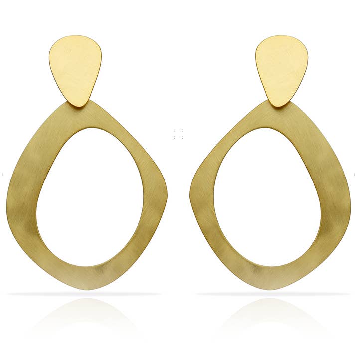 RAS - Wholesale Dangle Earrings - Too Much Gold Plated Big Pendants