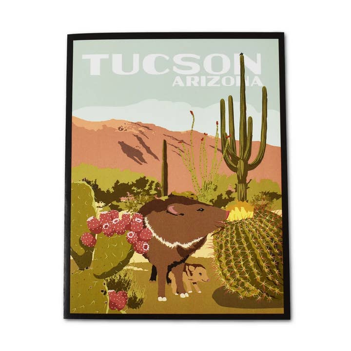 Biglietto Javelina & Cucciolo per la vendita all'ingrosso da parte di RetroTrek, DBA Sunny Days Gifts