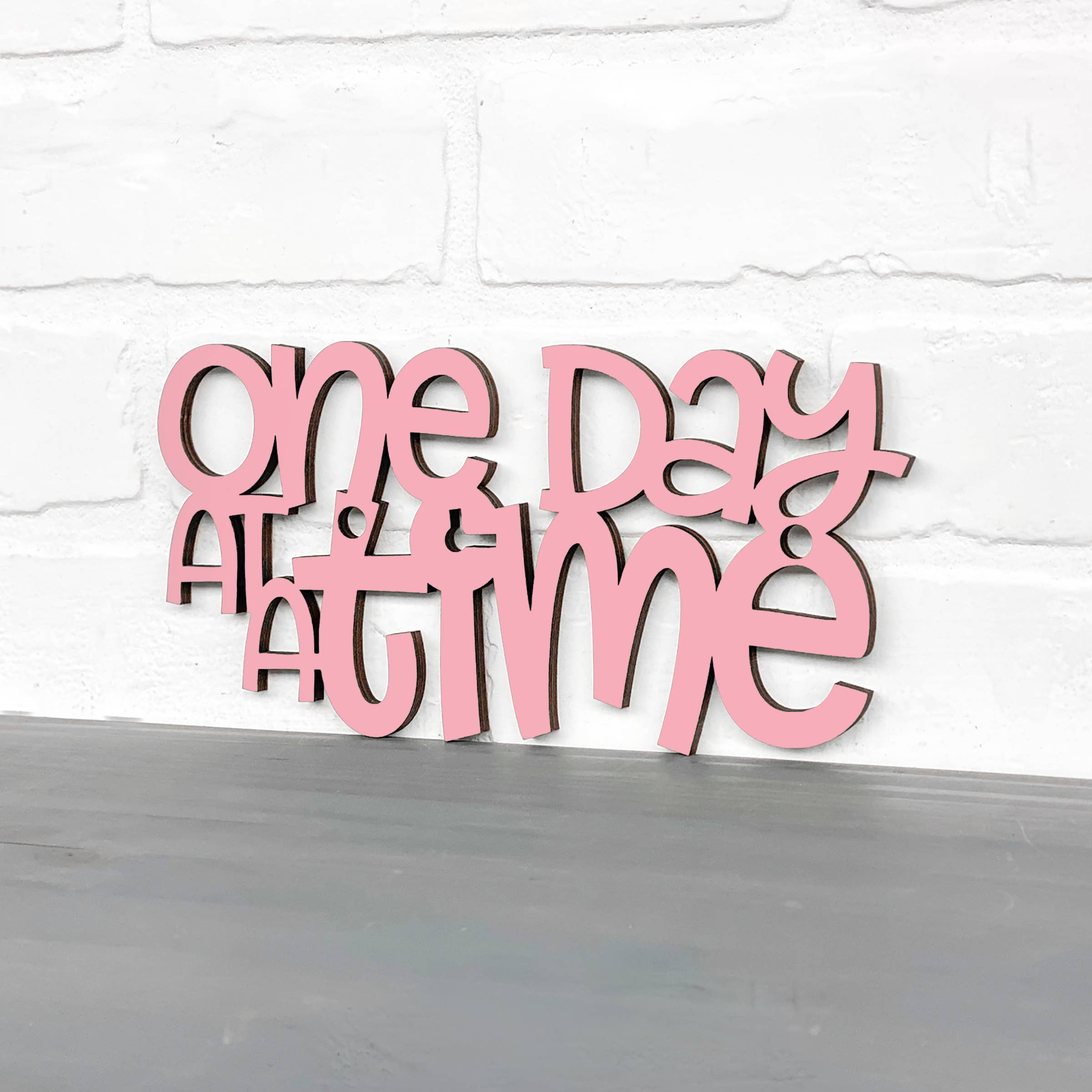 Spunky Fluff - Wholesale Wall Sign - One Day At A Time, Alcohol Recovery Inspirational Wall Art2