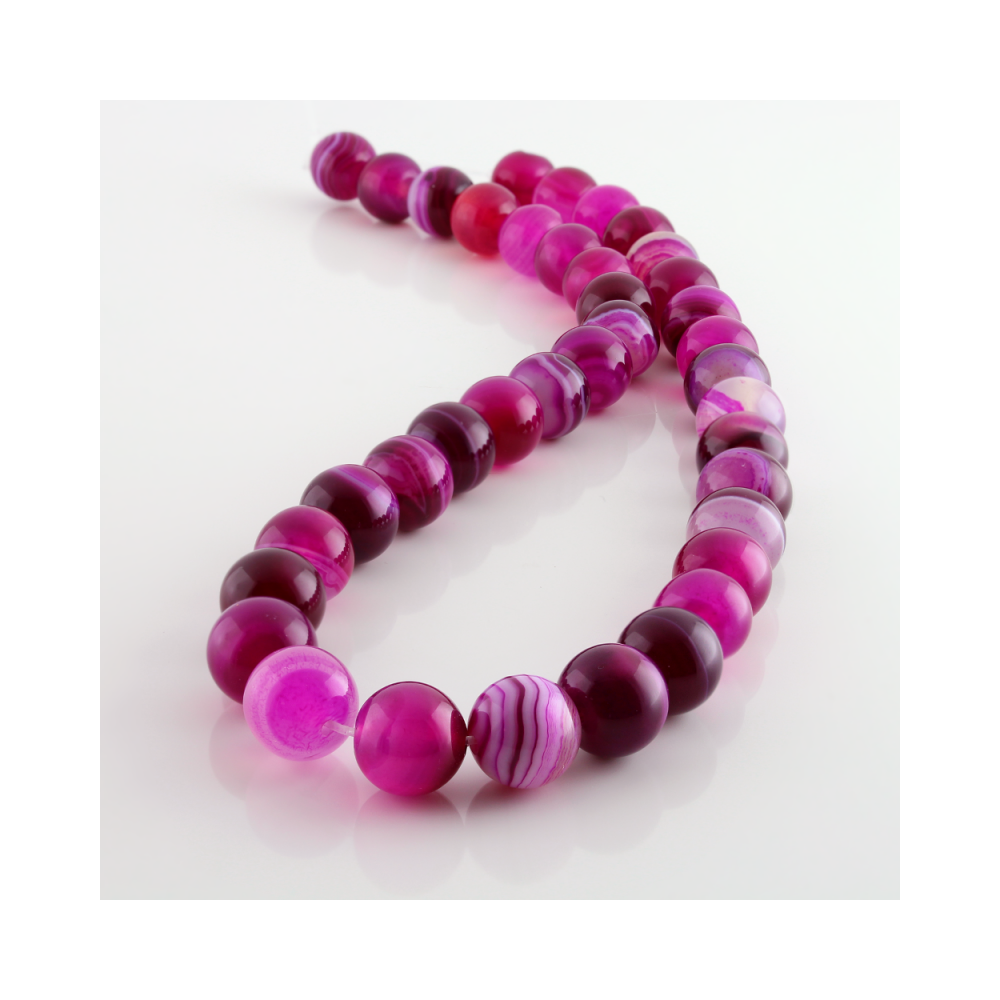 UniArt - Vendita all'ingrosso Perline - Agata rosa a file2