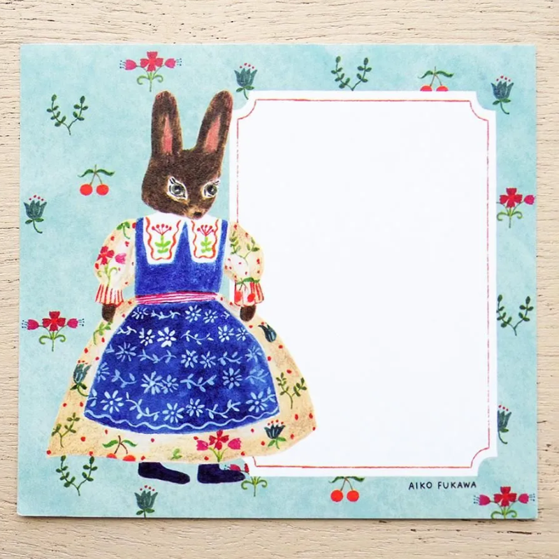 「FUNJI」In Japan - Wholesale Notepad - Aiko Fukawa Memo Pad | Flower and Animals Notepad3