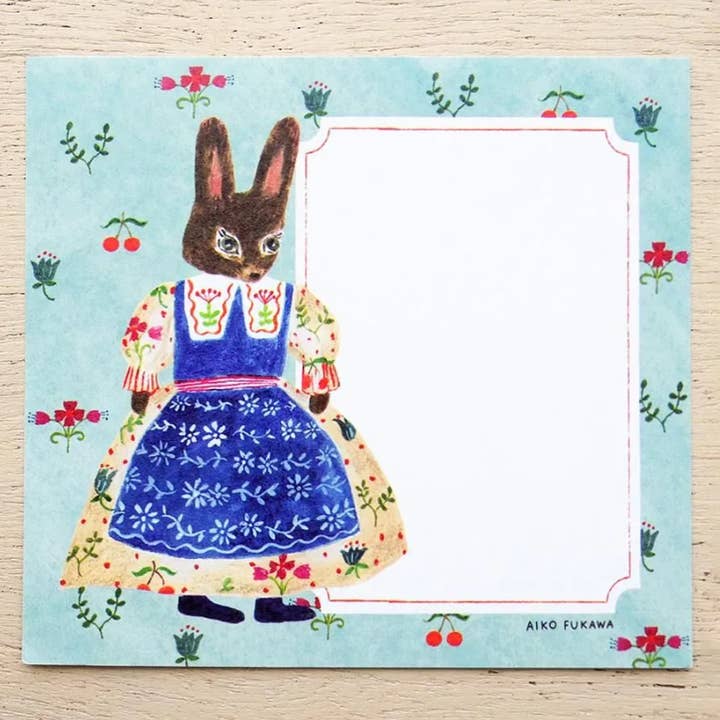 「FUNJI」In Japan - Wholesale Notepad - Aiko Fukawa Memo Pad | Flower and Animals Notepad3