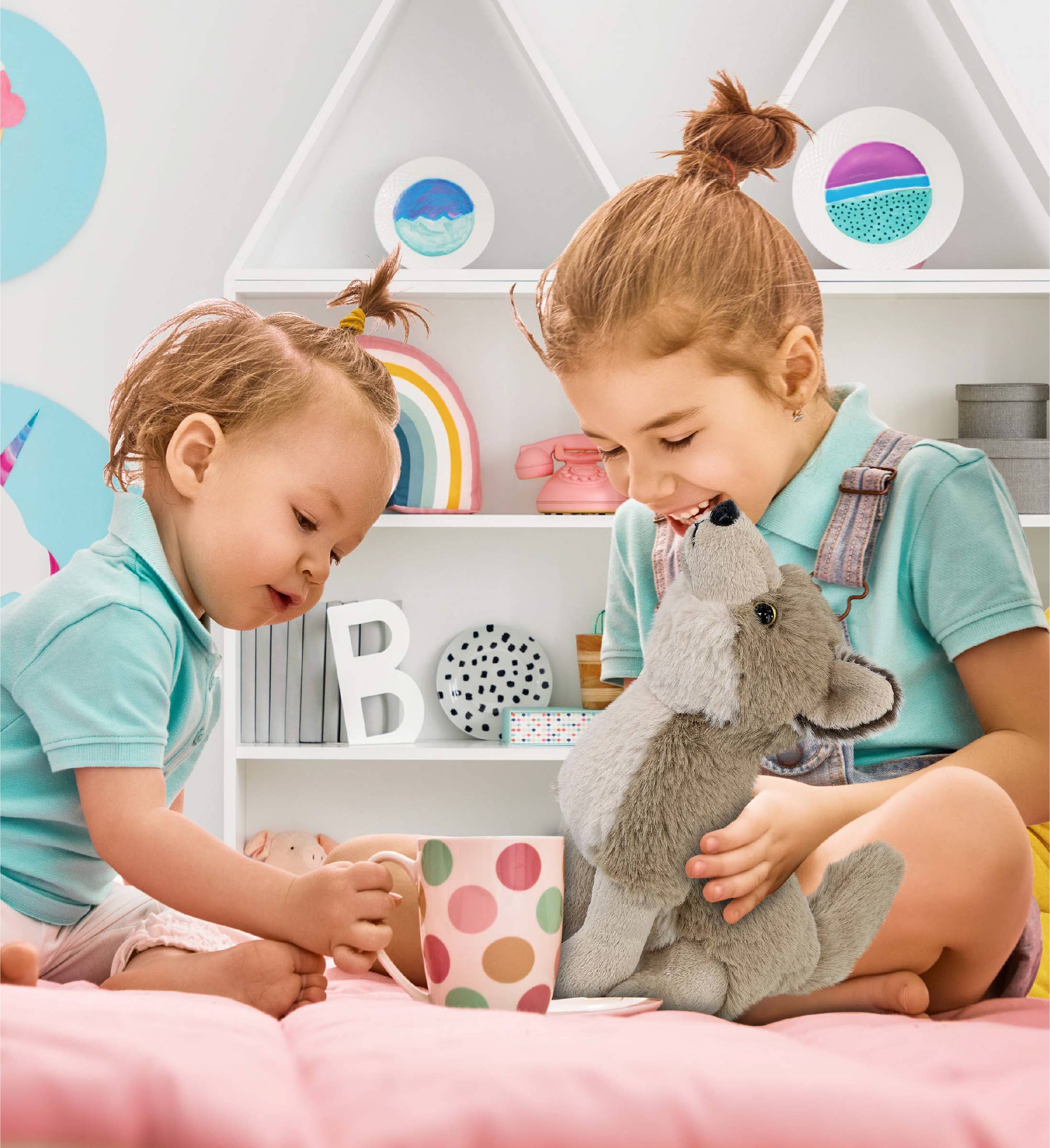 Cota Global - Wholesale Stuffed/plush toy – Kids & baby - Super-Soft Plush - Howling Wolf 10.5"4