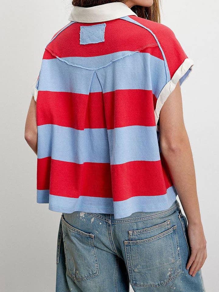 Mccolin - Wholesale Polo - Women's - Striped Polo T-Shirt12