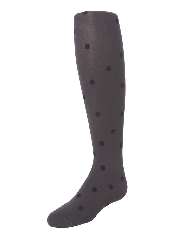 Infinity Classics International Inc. - Wholesale Tights – Kids - MeMoi Flocked Dots Girls Tights
