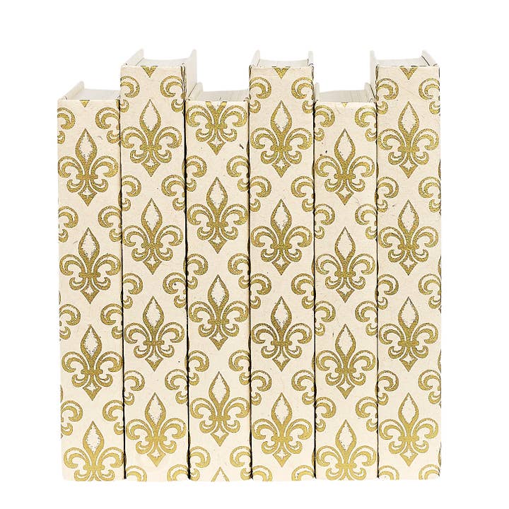 Fleur De Lis- Gold Over Cream / Off-White Covers / 8.5-9.5" for wholesale by E. Lawrence, Ltd.