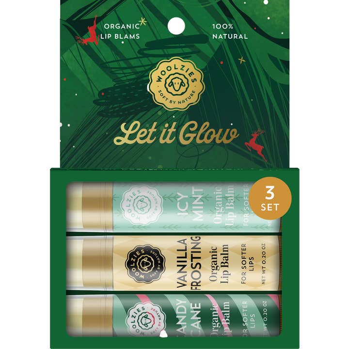 Woolzies - Wholesale Lip Balm Set - Let it Glow Lip Balm Set Of 3