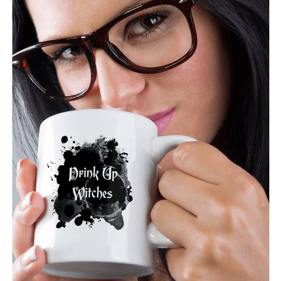 3dRose - Wholesale Coffee Mug - 3dRose, Drink Up Witches - witch brew Halloween witchs potion black ink splat, Mug9