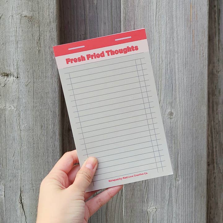 Bloc-notes Fresh Fried Thoughts pour la vente par Mad Love Creative Co.