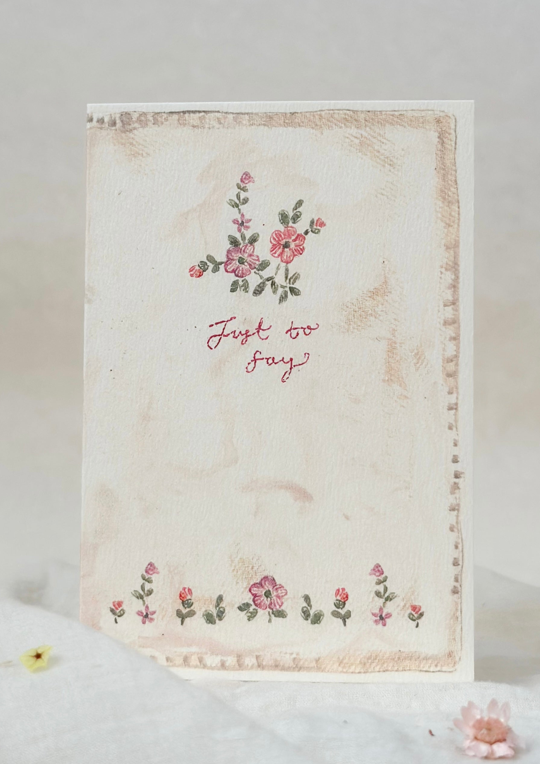 Sophie Amelia Creates – wholesale Everyday greeting card – Just to say - embroidered note book card2