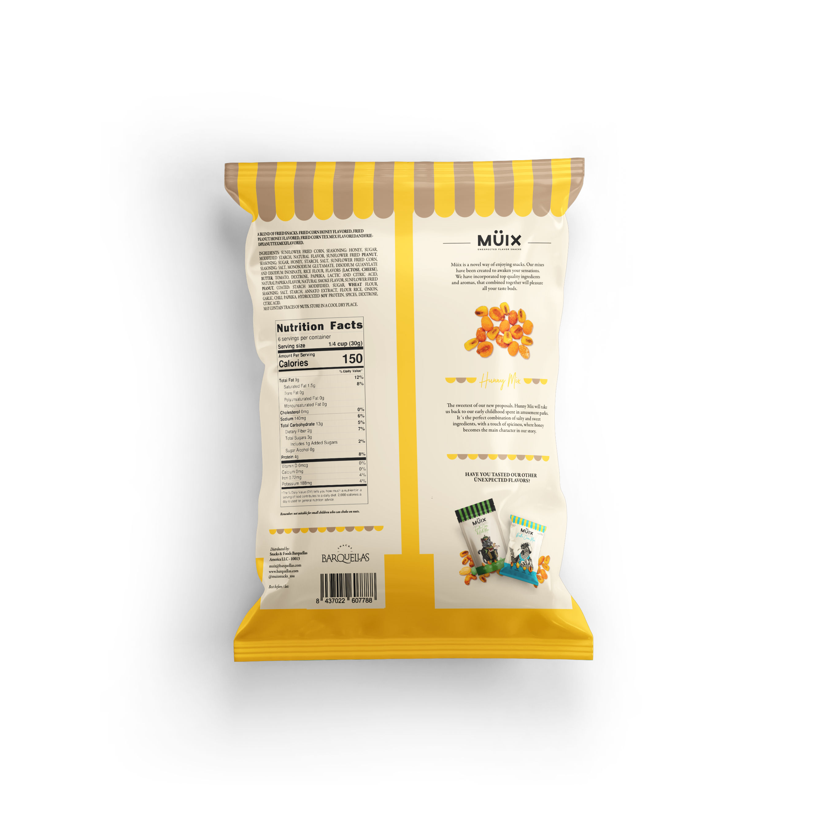 Müix Snacks - Wholesale Trail Mix - Hunny Corn & Nuts Mix 6.3oz1