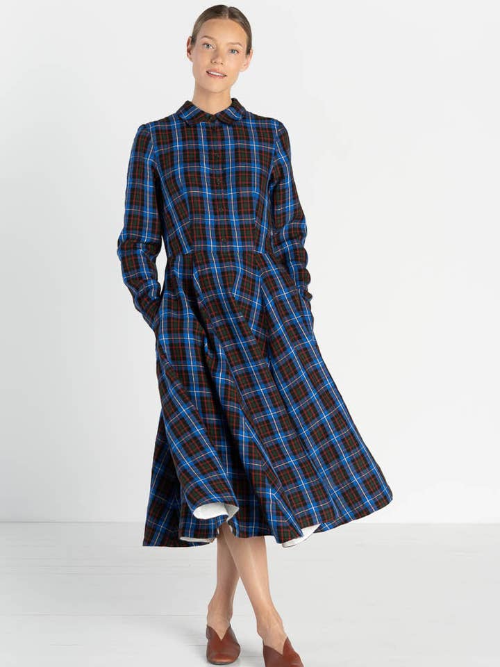 Son de Flor - Wholesale Dress - Women's - Frida – Linen Dress with Shirt Collar16