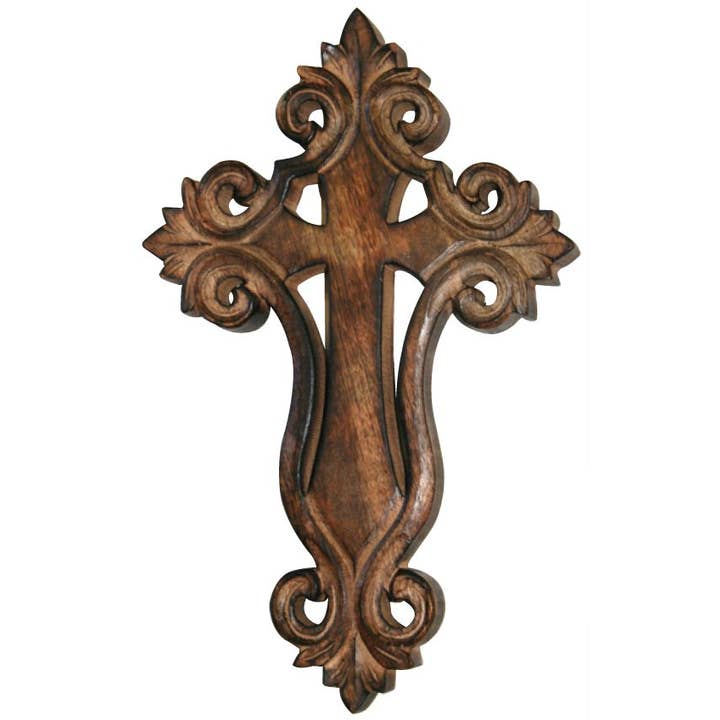 Wall Art Mango Wood - Cross for wholesale by Jafsons International