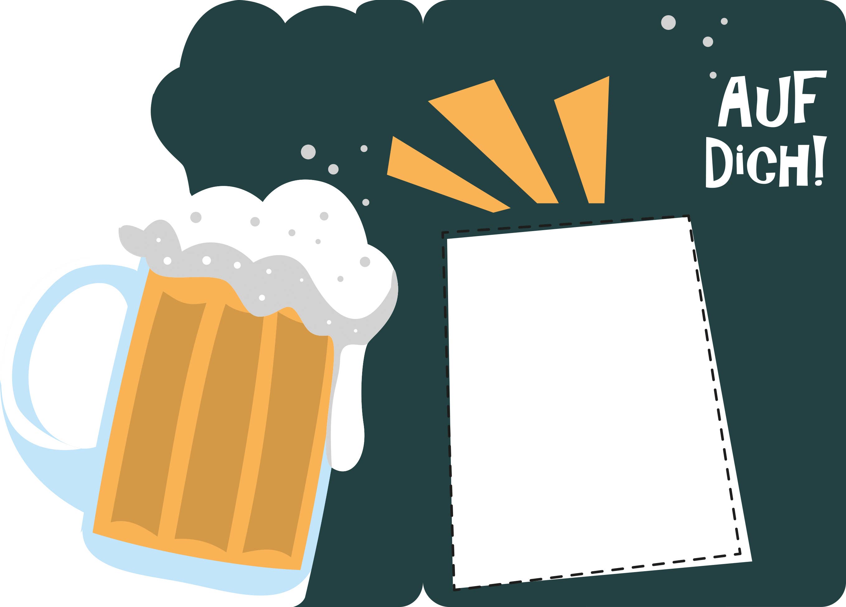 Gespänsterwald - Wholesale Everyday Greeting Card - Fun-Cut double card “Auf Dich!”1