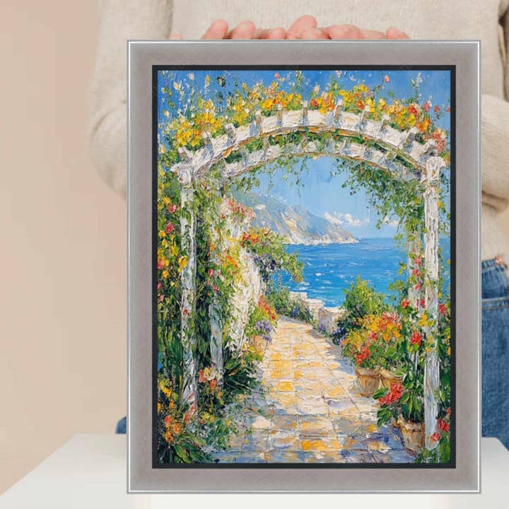 Moderne sølv med sort billedramme 24x24 ramme for engroshandel hos Modern Memory Design Picture Frames